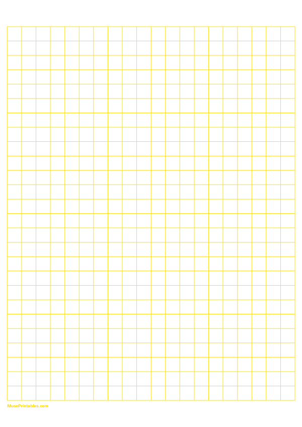 1 cm Yellow Graph Paper: A4-sized paper (8.27 x 11.69)