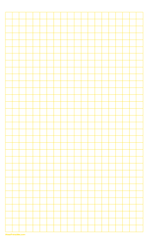 1 cm Yellow Graph Paper - Legal