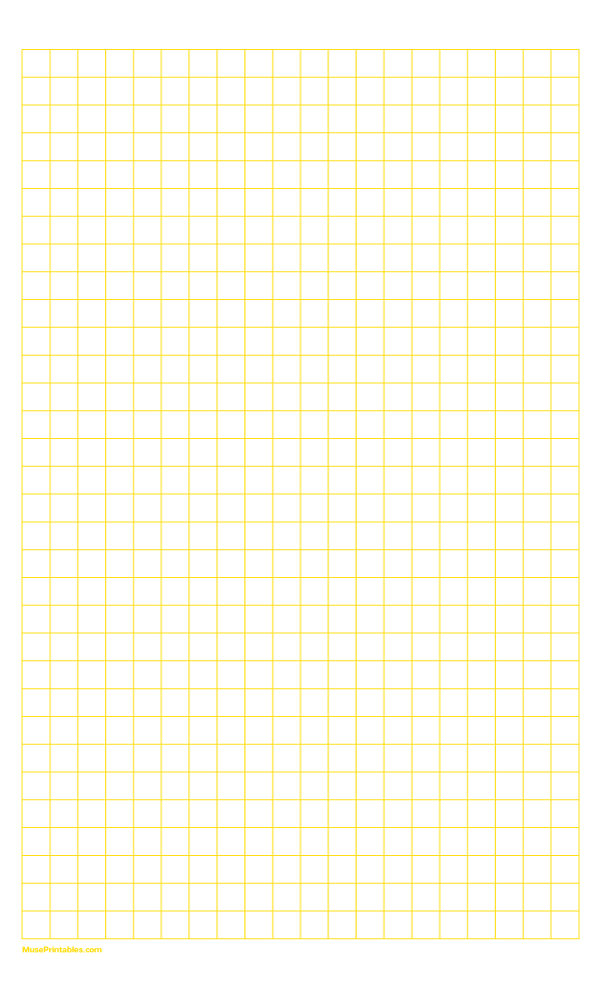 Printable 1 cm Yellow Graph Paper for Legal Paper