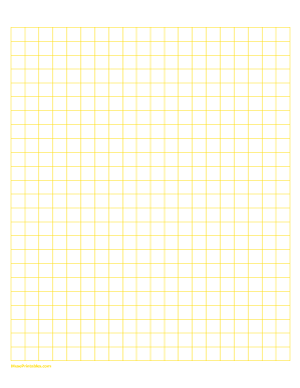 1 cm Yellow Graph Paper - Letter