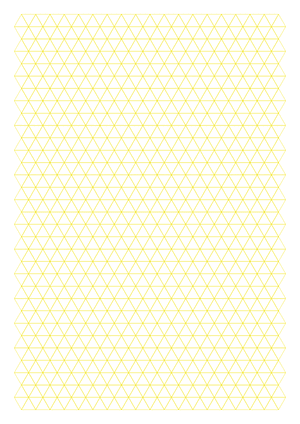 1 cm Yellow Triangle Graph Paper  - A4