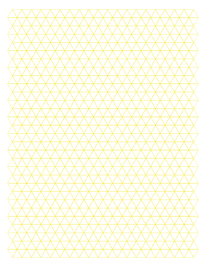 1 cm Yellow Triangle Graph Paper  - Letter