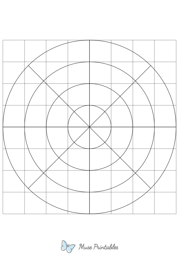 1 Inch Black Circular Graph Paper : A4-sized paper (8.27 x 11.69)