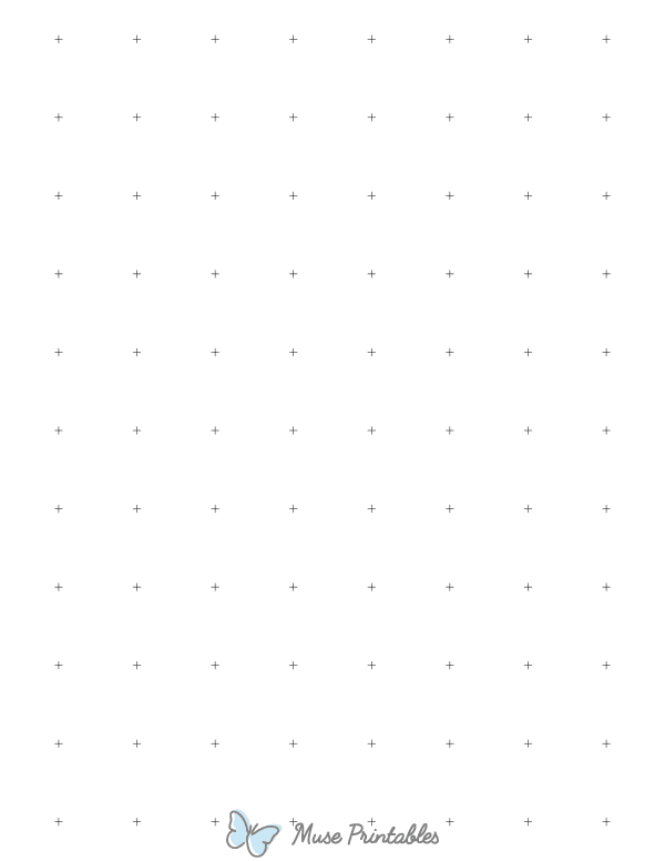1 Inch Black Cross Grid Paper : Letter-sized paper (8.5 x 11)