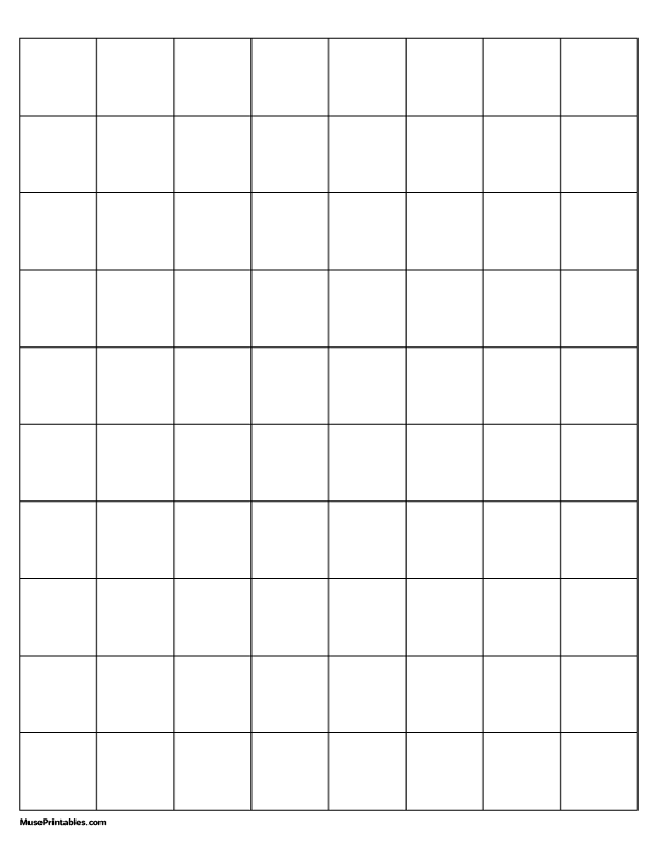 1 Inch Black Graph Paper: Letter-sized paper (8.5 x 11)
