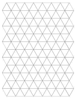 1 Inch Black Triangle Graph Paper  - Letter