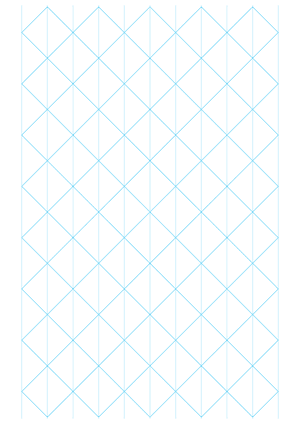 1 Inch Blue Axonometric Graph Paper  - A4