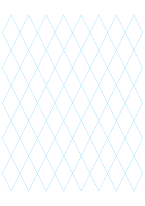 1 Inch Blue Diamond Graph Paper  - A4