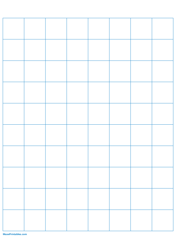 1 Inch Blue Graph Paper: A4-sized paper (8.27 x 11.69)