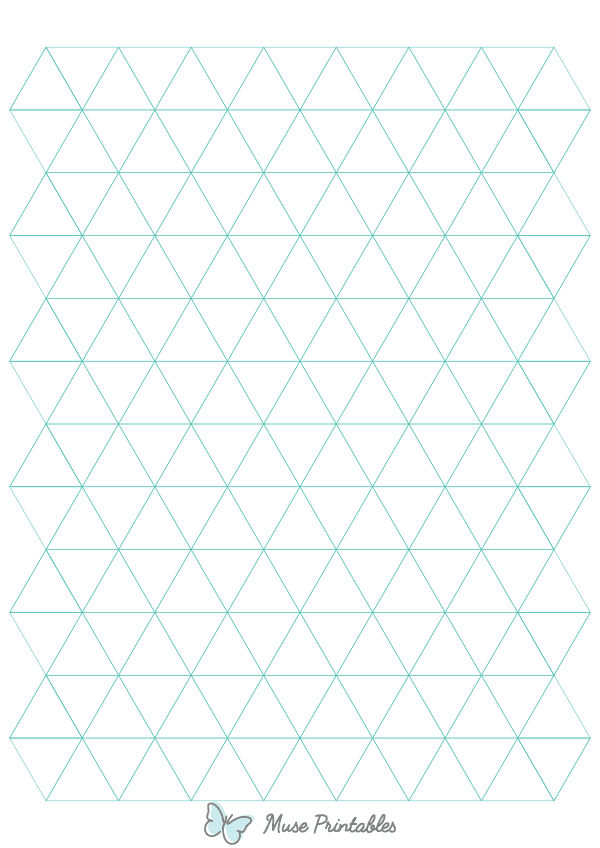 1 Inch Blue Green Triangle Graph Paper : A4-sized paper (8.27 x 11.69)
