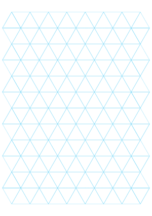 1 Inch Blue Triangle Graph Paper  - A4