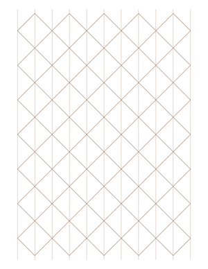 1 Inch Brown Axonometric Graph Paper  - Letter