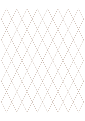1 Inch Brown Diamond Graph Paper  - A4