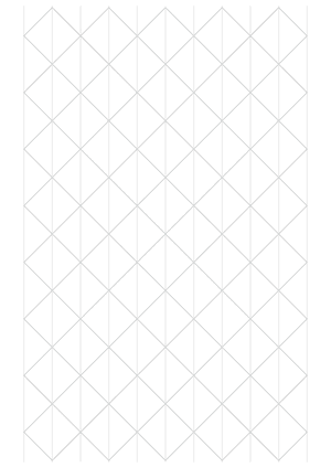 1 Inch Gray Axonometric Graph Paper  - A4