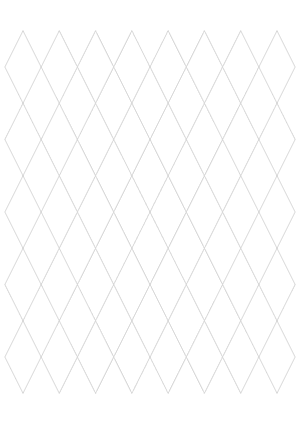 1 Inch Gray Diamond Graph Paper  - A4