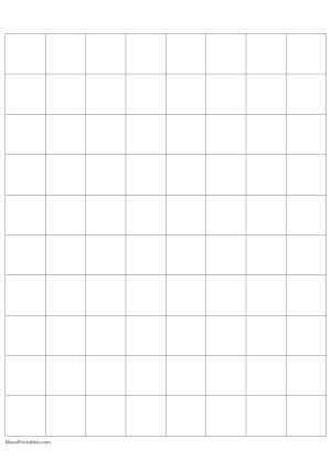 1 Inch Gray Graph Paper - A4