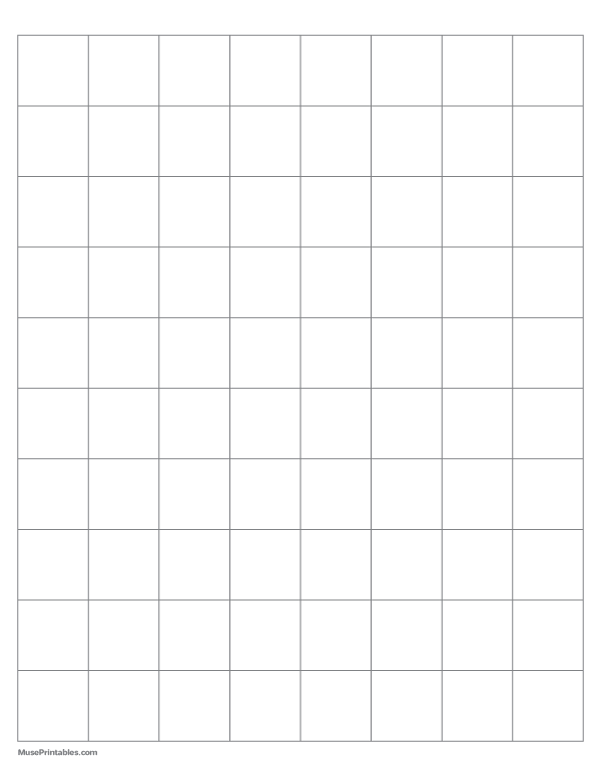 1 Inch Gray Graph Paper: Letter-sized paper (8.5 x 11)