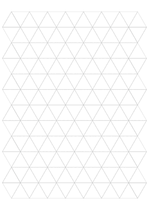 1 Inch Gray Triangle Graph Paper  - A4