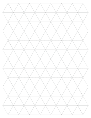 1 Inch Gray Triangle Graph Paper  - Letter
