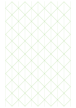 1 Inch Green Axonometric Graph Paper  - A4
