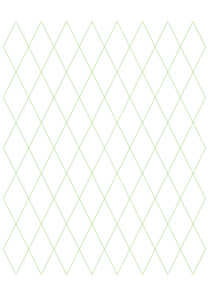 1 Inch Green Diamond Graph Paper  - A4
