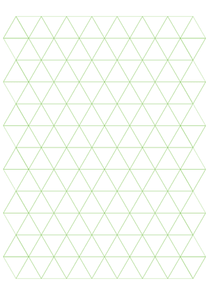 1 Inch Green Triangle Graph Paper  - A4