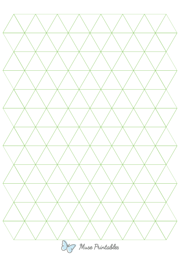 1 Inch Green Triangle Graph Paper : A4-sized paper (8.27 x 11.69)