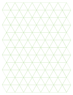 1 Inch Green Triangle Graph Paper  - Letter