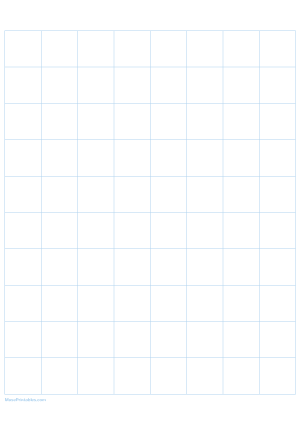 1 Inch Light Blue Graph Paper - A4