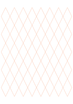 1 Inch Orange Diamond Graph Paper  - A4