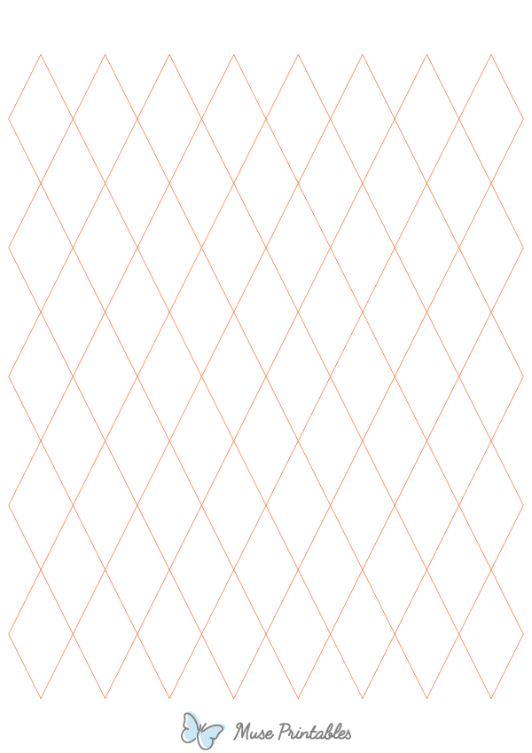 1 Inch Orange Diamond Graph Paper : A4-sized paper (8.27 x 11.69)
