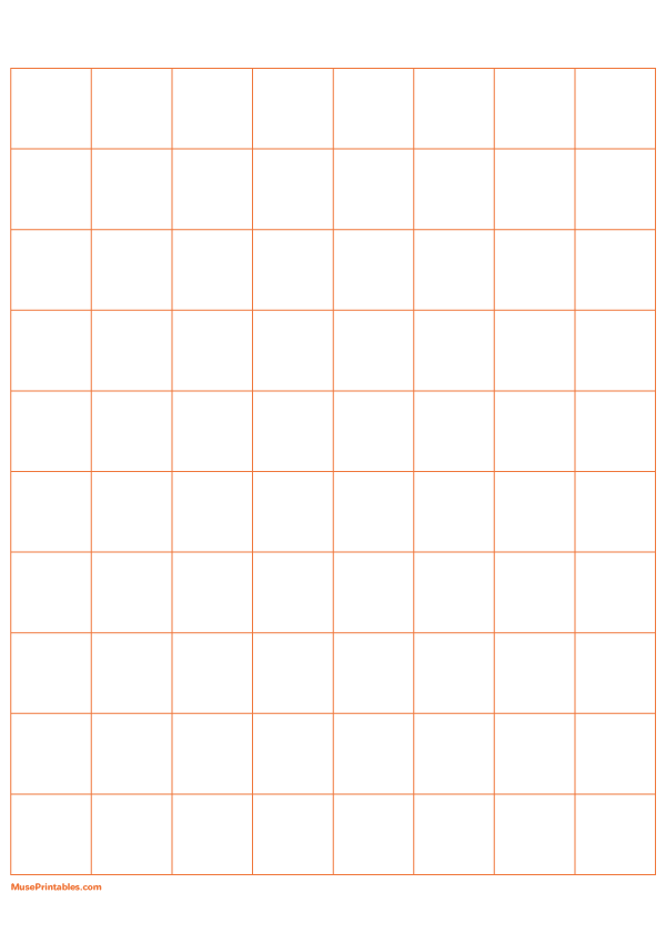 1 Inch Orange Graph Paper: A4-sized paper (8.27 x 11.69)