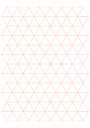 1 Inch Orange Triangle Graph Paper  - A4