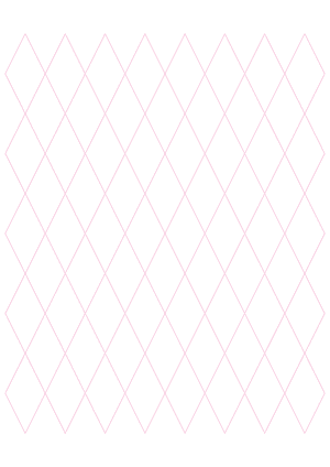 1 Inch Pink Diamond Graph Paper  - A4
