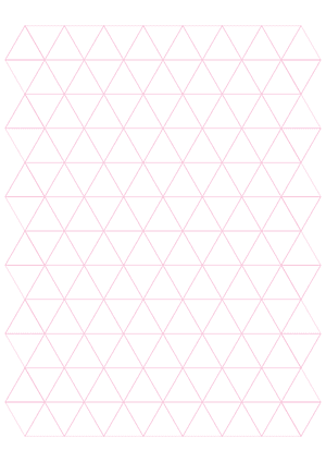1 Inch Pink Triangle Graph Paper  - A4