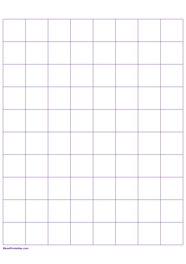 1 Inch Purple Graph Paper: A4-sized paper (8.27 x 11.69)