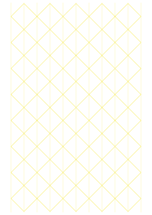 1 Inch Yellow Axonometric Graph Paper  - A4