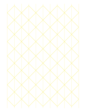 1 Inch Yellow Axonometric Graph Paper  - Letter