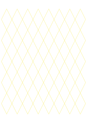 1 Inch Yellow Diamond Graph Paper  - A4