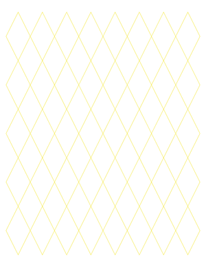 1 Inch Yellow Diamond Graph Paper  - Letter