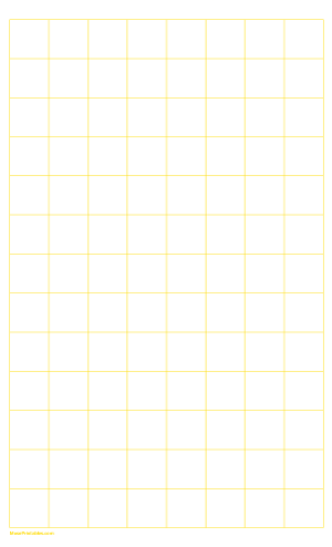 1 Inch Yellow Graph Paper - Legal