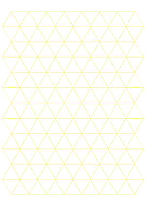 1 Inch Yellow Triangle Graph Paper  - A4