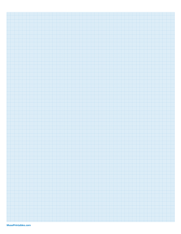 Printable 1 mm Blue Graph Paper for Letter Paper