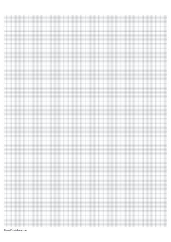 1 mm Gray Graph Paper: A4-sized paper (8.27 x 11.69)