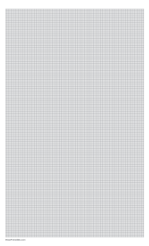 1 mm Gray Graph Paper - Legal