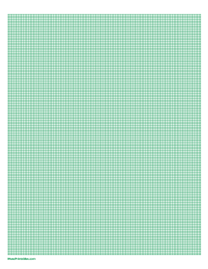 1 mm Green Graph Paper - Letter