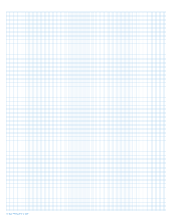 1 mm Light Blue Graph Paper: Letter-sized paper (8.5 x 11)
