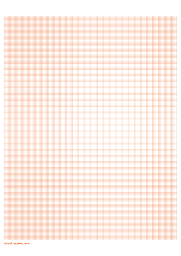 1 mm Orange Graph Paper: A4-sized paper (8.27 x 11.69)