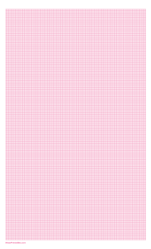 1 mm Pink Graph Paper - Legal