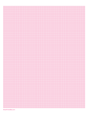 1 mm Pink Graph Paper - Letter